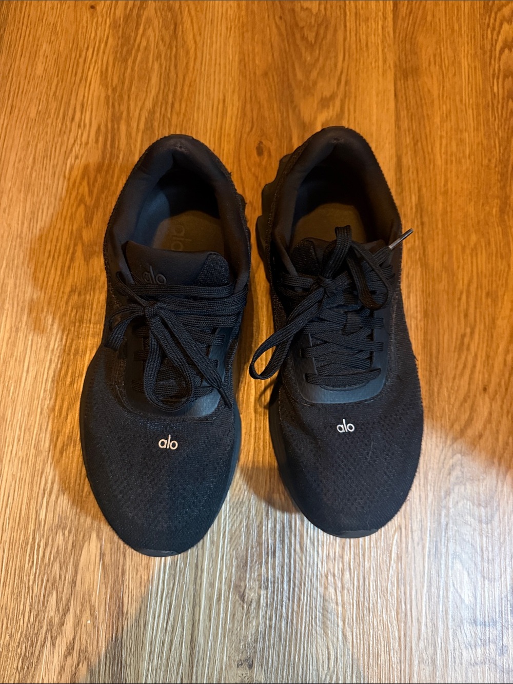 ALO Yoga  Black Knit Athletic Sneakers